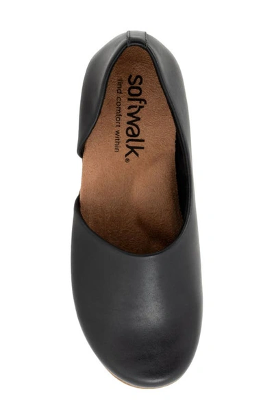 Softwalk Addie Womens Leather D'orsay Clogs In Black