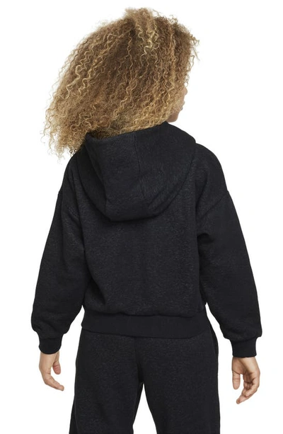 Shop Nike Kids' Icon Fleece Pullover Hoodie In Black/ Anthracite