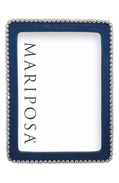 Shop Mariposa Beaded Sand Cast Aluminum Picture Frame In Blue