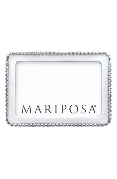 Shop Mariposa Beaded Sand Cast Aluminum Picture Frame In White