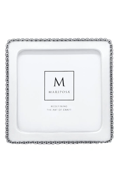 Shop Mariposa Beaded Sand Cast Aluminum Picture Frame In White