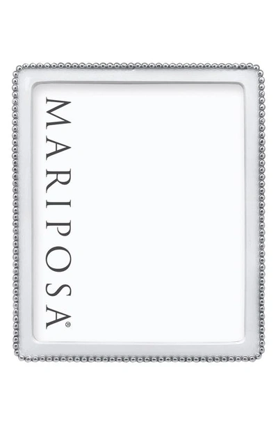 Shop Mariposa Beaded Sand Cast Aluminum Picture Frame In White