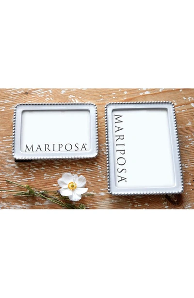 Shop Mariposa Beaded Sand Cast Aluminum Picture Frame In White