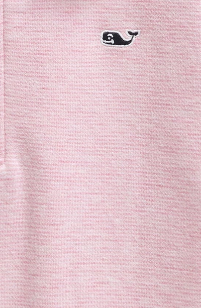 Shop Vineyard Vines Kids' Saltwater Quarter Zip Sweatshirt In Pink Cloud Solid