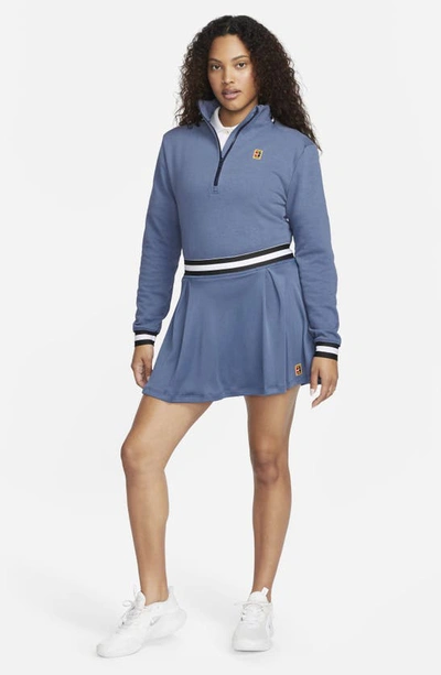 Shop Nike Court Dri-fit Heritage Tennis Skirt In Diffused Blue