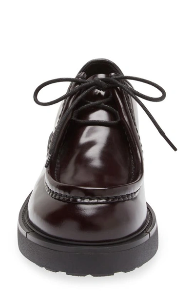 Shop Prada Lug Sole Oxford In Cordovan