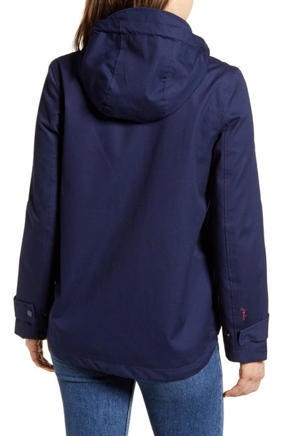 Shop Joules Coast Waterproof Hooded Jacket In Frnavy
