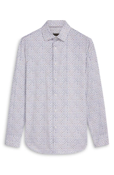 Shop Bugatchi James Ooohcotton® Dot Print Button-up Shirt In Chalk