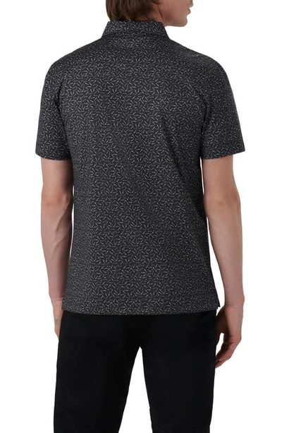 Bugatchi Victor Ooohcotton® Cigar Print Polo In Black