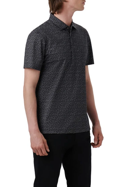 Shop Bugatchi Victor Ooohcotton® Cigar Print Polo In Black