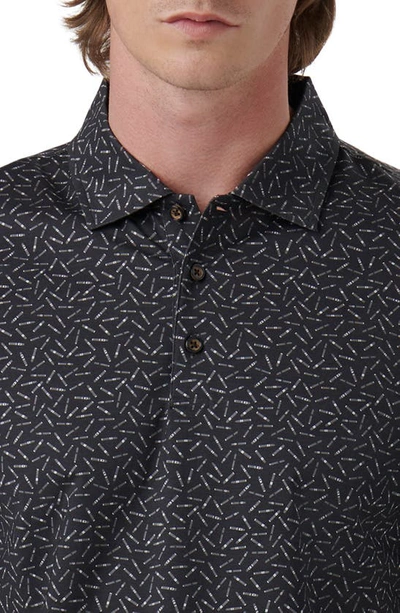 Bugatchi Victor Ooohcotton® Cigar Print Polo In Black