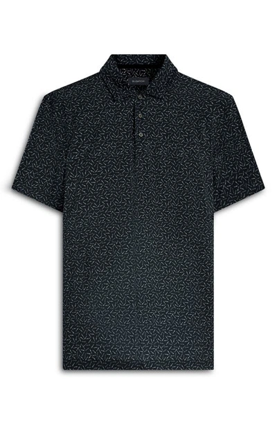 Bugatchi Victor Ooohcotton® Cigar Print Polo In Black