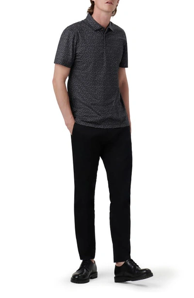 Bugatchi Victor Ooohcotton® Cigar Print Polo In Black