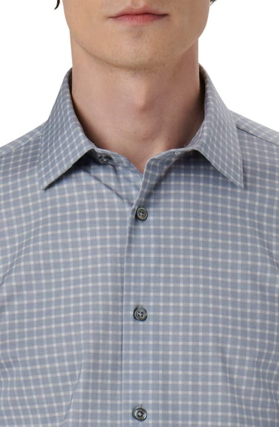 Bugatchi James Ooohcotton® Check Print Button-up Shirt In Cement
