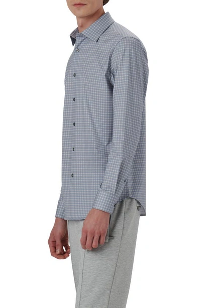 Bugatchi James Ooohcotton® Check Print Button-up Shirt In Cement