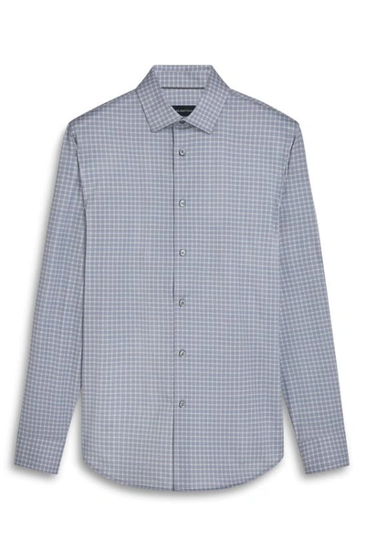 Bugatchi James Ooohcotton® Check Print Button-up Shirt In Cement