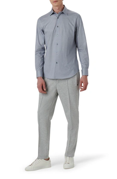 Bugatchi James Ooohcotton® Check Print Button-up Shirt In Cement