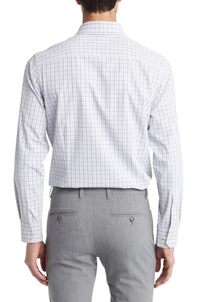 Shop Mizzen + Main Leeward Trim Fit Montgomery Tatterasall Check Performance Button-up Shirt In White