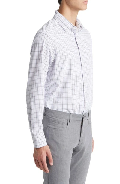 Shop Mizzen + Main Leeward Trim Fit Montgomery Tatterasall Check Performance Button-up Shirt In White