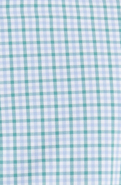 Mizzen + Main Leeward Trim Fit Deep Sea Oaklawn Check Performance Button-up Shirt In Green