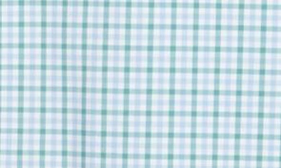 Mizzen + Main Leeward Trim Fit Deep Sea Oaklawn Check Performance Button-up Shirt In Green