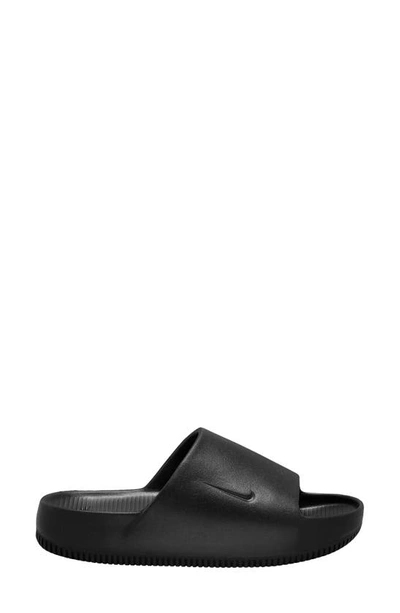 Shop Nike Calm Slide Sandal In Black/ Black