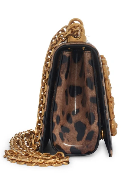 Shop Dolce & Gabbana Dg Girls Leopard Print Leather Shoulder Bag
