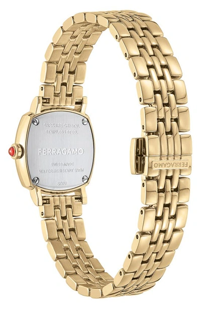Shop Ferragamo Soft Square Bracelet Watch, 23mm In Ip Yellow Gold