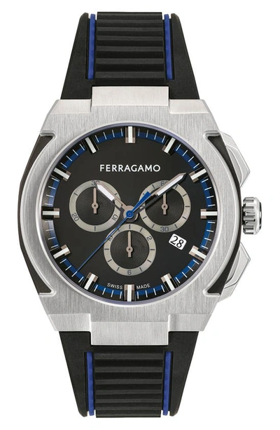 Shop Ferragamo Supreme Chronograph Watch, 43mm In Stainless Steel