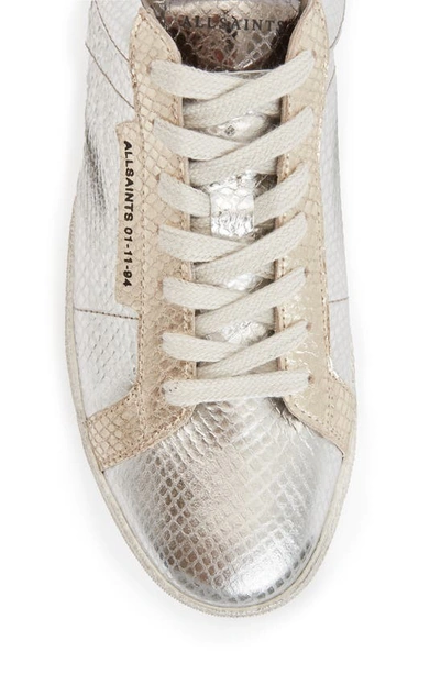 Shop Allsaints Sheer Low Top Sneaker In Silver/ Gold