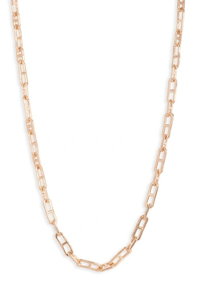 Shop Shymi Bar Paper Clip Chain Necklace In Gold