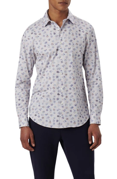 Shop Bugatchi Ooohcotton® Print Button-up Shirt In Salmon