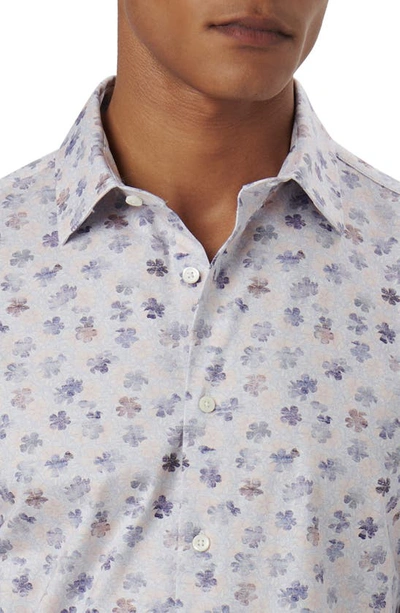 Shop Bugatchi Ooohcotton® Print Button-up Shirt In Salmon