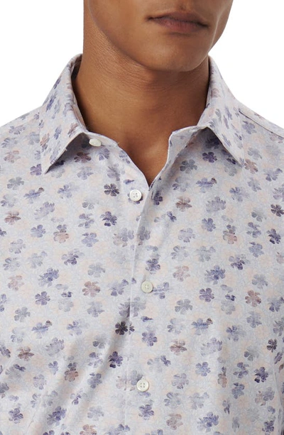 Bugatchi Ooohcotton® Print Button-up Shirt In Salmon