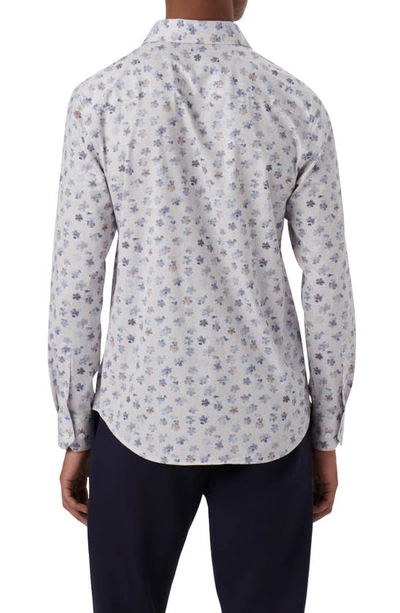 Bugatchi Ooohcotton® Print Button-up Shirt In Salmon
