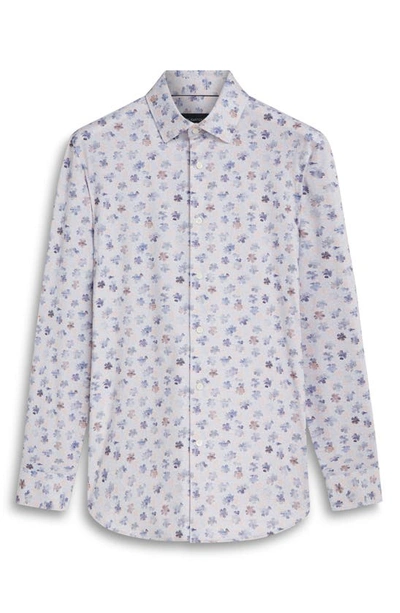Bugatchi Ooohcotton® Print Button-up Shirt In Salmon