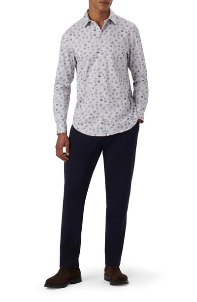 Bugatchi Ooohcotton® Print Button-up Shirt In Salmon