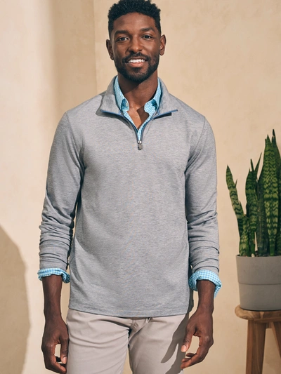 Faherty Movement&trade; Quarter Zip In Fall Rock Feeder