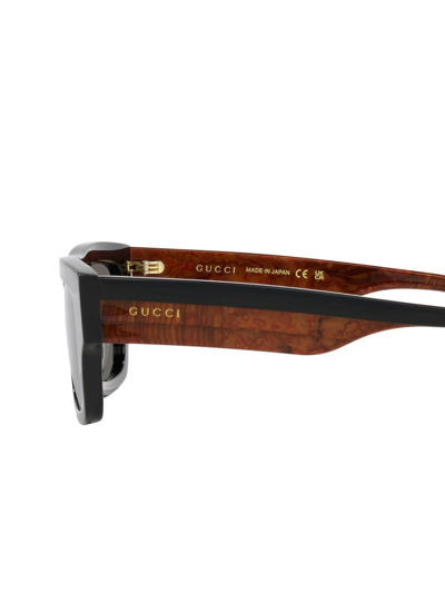 Gucci Men's Rectangular Sunglasses In Schwarz