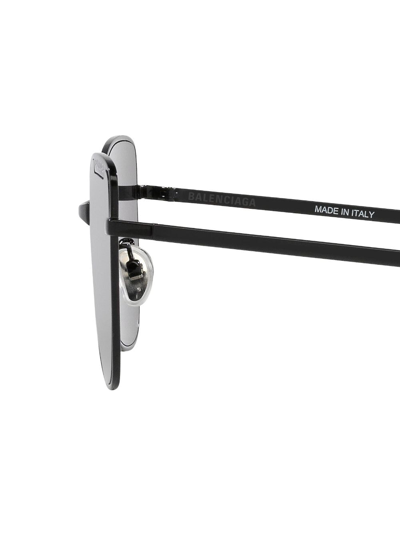 Balenciaga Womens Black Bb0278s Butterfly-frame Metal Sunglasses In Schwarz