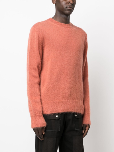 Off-white Intarsien-pullover Mit Pfeilen In Orange