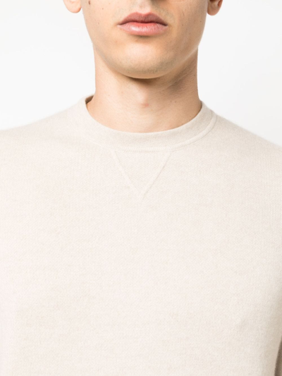 Shop Colombo Long-sleeve Cashmere Jumper In Nude