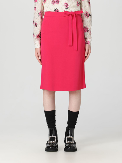 Shop Red Valentino Skirt  Woman Color Fuchsia