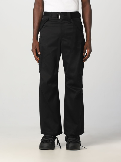 Shop Sacai Pants  Men Color Black