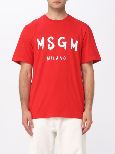 Msgm T-shirt  Men In Red
