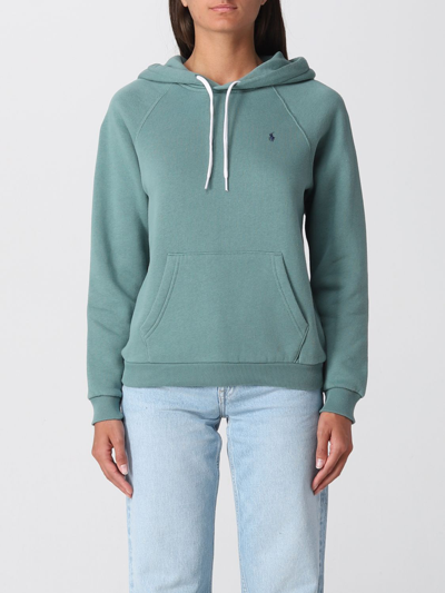 Shop Polo Ralph Lauren Sweatshirt  Woman Color Green