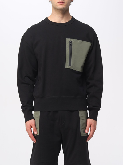 Shop Alexander Mcqueen Cotton Sweatshirt With Pocket In Black