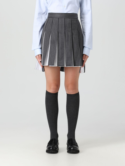Shop Thom Browne Skirt  Woman Color Grey