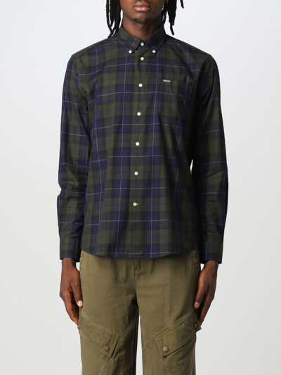 Barbour Wetheram Tailored Shirt In Olive