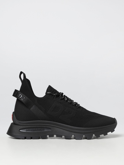 Shop Dsquared2 Run Ds2 Knitted Sneakers In Black 1